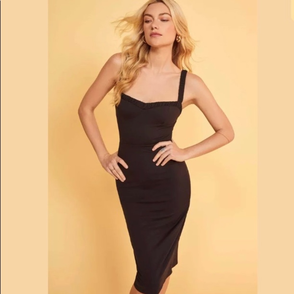 NWOT Reformation Napoli Black Dress XS